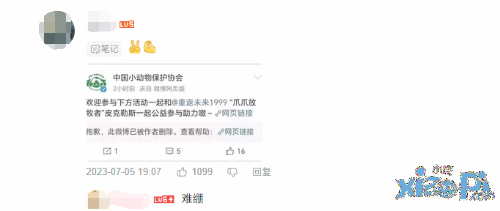 重返未来1999联动民间动保协会被批 官方光速滑跪